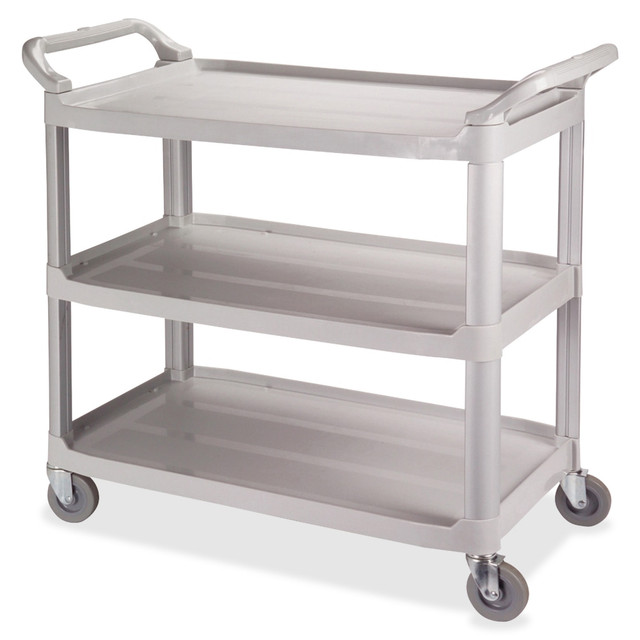 IMPACT PRODUCTS INC. Impact 7006  3-Shelf Bussing Cart - 3 Shelf - 200 lb Capacity - 4in Caster Size - 40in Length x 20in Width x 38in Height - Gray - 1 Each