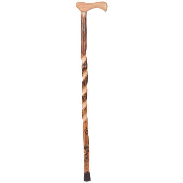 BRAZOS WALKING STICKS 502-3000-0226  Twisted Hickory Handcrafted Cane, 37in, Natural