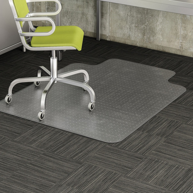 DEFLECT-O CORPORATION CM13233 Deflecto DuraMat Chair Mat For Low-Pile Carpet, Wide Lip, 45inW x 53inD, Clear