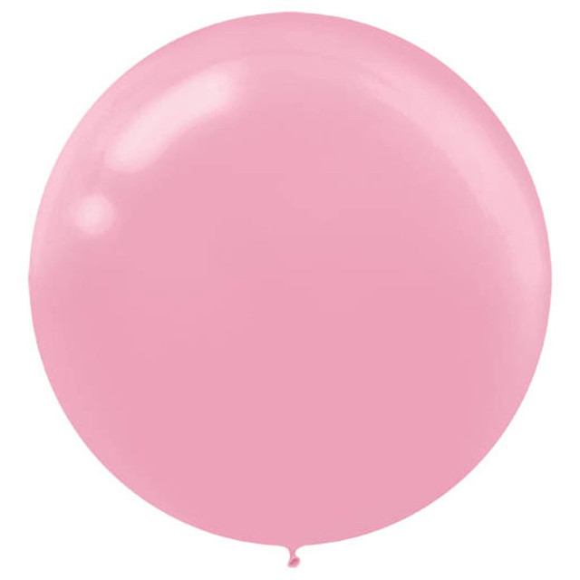 AMSCAN CO INC Amscan 115910.109  24in Latex Balloons, New Pink, 4 Balloons Per Pack, Set Of 3 Packs