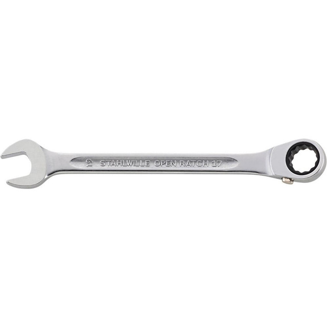 Stahlwille 41474242 Combination Wrenches; Finish: Chrome-Plated ; Head Type: Offset ; Box End Type: 12-Point ; Handle Type: I-Beam; Ergonomic ; Material: Chrome Alloy Steel ; Ratcheting: Yes