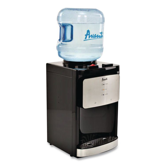 AVANTI WDT40Q3SIS Counter Top Thermoelectric Hot and Cold Water Dispenser, 3 gal to 5 gal, 12 x 13 x 20, Black/Stainless Steel