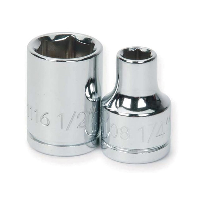 Williams BM-607 Hand Sockets; Socket Type: Standard ; Drive Size: 3/8 ; Drive Style: Square ; Number Of Points: 6 ; Overall Length (Inch): 1-1/32in ; Overall Length (Decimal Inch): 1.031
