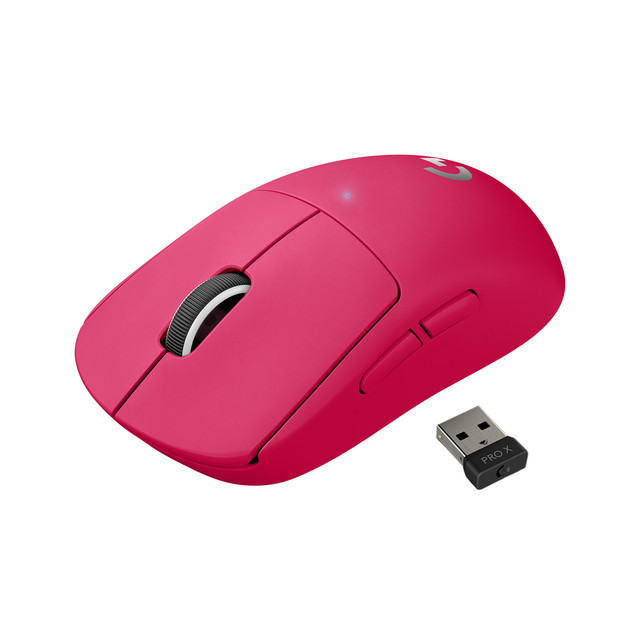 LOGITECH 910-005954  G Pro X Superlight Wireless Gaming Mouse - Optical - Cable/Wireless - Rechargeable - Pink - USB - 25600 dpi - 5 Button(s)