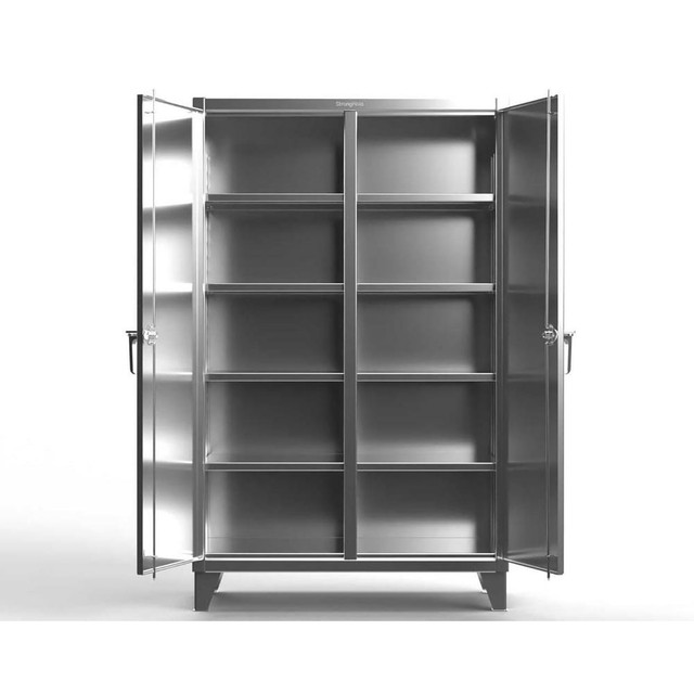 Strong Hold 46-DS-248SS Storage Cabinets; Cabinet Type: Double Shift ; Cabinet Material: Stainless Steel ; Width (Inch): 48in ; Depth (Inch): 24in ; Cabinet Door Style: Solid ; Height (Inch): 78in