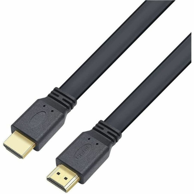 4XEM 4XHDMIFLAT10FT 10FT Flat HDMI M/M Cable - 10 ft HDMI A/V Cable for Audio/Video Device, TV, Tablet PC, Satellite Receiver - First End: 1 x 19-pin HDMI Digital Audio/Video - Male - Second End: 1 x 19-pin HDMI Digital Audio/Video - Male - 10.2 Gbi 4XEM 4XHDMIFLAT10FT 10FT Flat HDMI M/M Cable - 10 ft HDMI A/V Cable for Audio/Video Device, TV, Tablet PC, Satellite Receiver - First End: 1 x 19-pin HDMI Digital Audio/Video - Male - Second End: 1 x 19-pin HDMI Digital Audio/Video - Male - 10.2 Gbi
