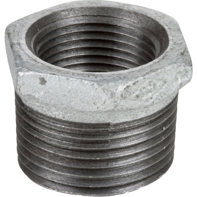 USA Industrials ZUSA-PF-16428 Galvanized Pipe Fittings; Fitting Type: Hex Bushing ; Fitting Size: 3/8 x 1/4 ; Material: Malleable Iron ; Fitting Shape: Straight ; Thread Standard: NPT ; Liquid and Gas Pressure Rating (psi): 150