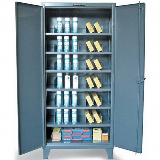 Strong Hold 66-246PH-42VD Bin Storage Cabinet: 72" Wide, 24" Deep, 78" High