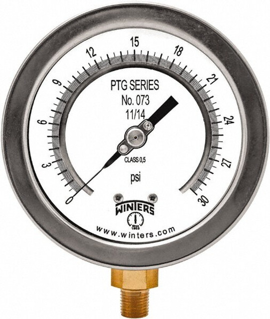 Winters PTG3999-TG4 Pressure Test Gauges & Calibrators; Diameter (Decimal Inch): 4.00 ; Accuracy (Percentage): 0.50%