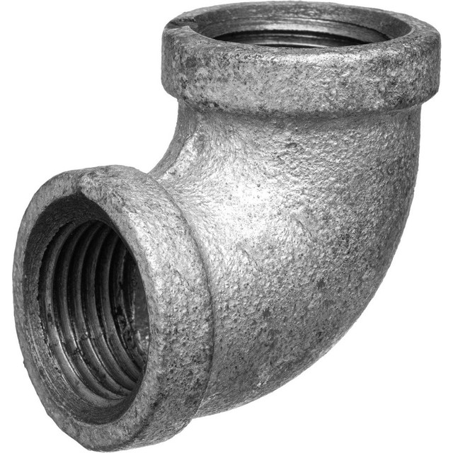 USA Industrials ZUSA-PF-16509 Galvanized Pipe Fittings; Fitting Type: Elbow ; Fitting Size: 1/2 ; Material: Malleable Iron ; Fitting Shape: 900 Elbow ; Thread Standard: NPT ; Liquid and Gas Pressure Rating (psi): 150