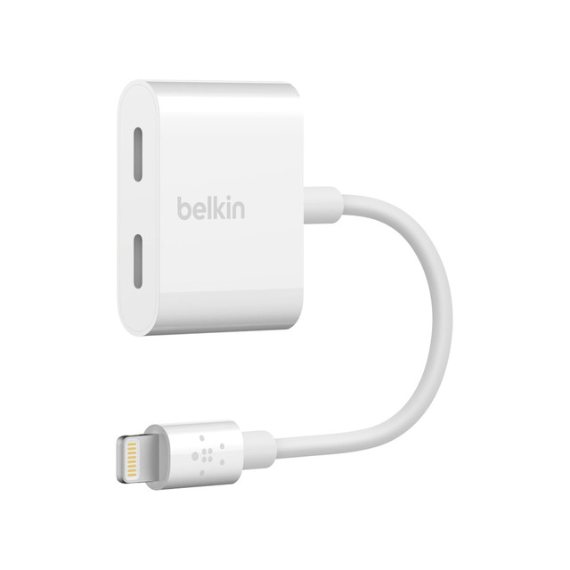 BELKIN, INC. Belkin F8J198BTWHT  Rockstar Audio + Charge - Lightning Cable & iPhone Charger Adapter, 12W, White