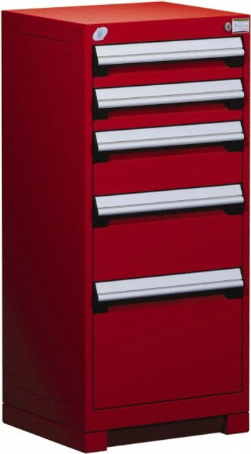 Rousseau Metal R5ACD-3807-081 5 Drawer Flame Red Steel Modular Storage Cabinet