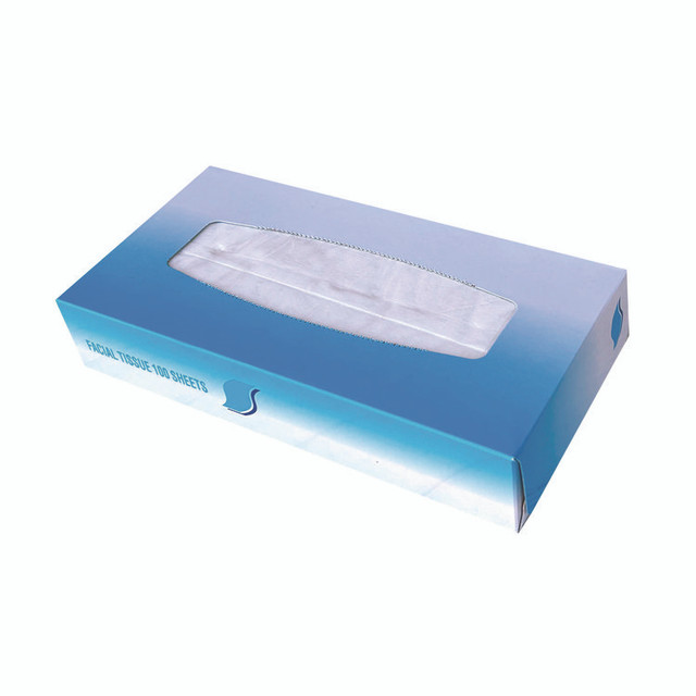 GEN 6501 Facial Tissue, Flat Box, 2-Ply, White, 100 Sheets/Box, 30 Boxes/Carton