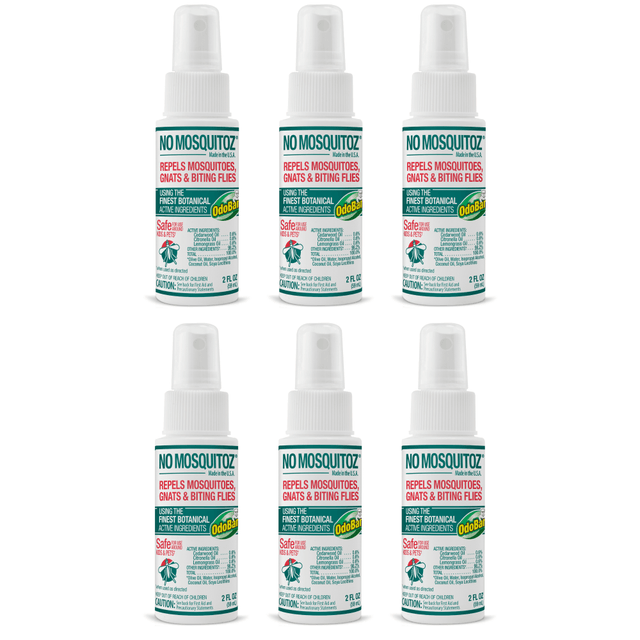 NONATZ 9175B95-2Z6-OD No Natz No Mosquitoz Botanical Bug Repellent, 2 Oz, Pack Of 6 Bottles