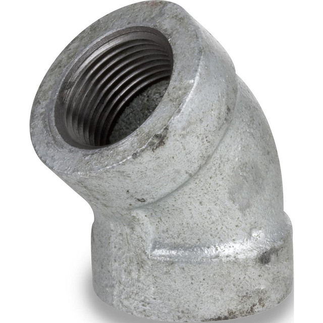 USA Industrials ZUSA-PF-20695 Galvanized Pipe Fittings; Fitting Type: Elbow ; Fitting Size: 1-1/4 ; Material: Galvanized Iron ; Fitting Shape: 450 Elbow ; Thread Standard: NPT ; Liquid and Gas Pressure Rating (psi): 300
