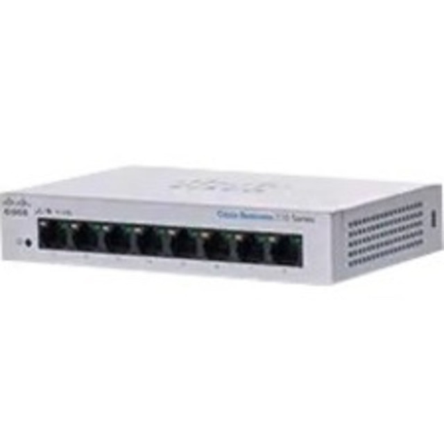 CISCO CBS110-8T-D-NA 110 CBS110-8T-D Ethernet Switch - 8 Ports - 2 Layer Supported - 4.13 W Power Consumption - Twisted Pair - Desktop, Wall Mountable, Rack-mountable - Lifetime Limited Warranty CISCO CBS110-8T-D-NA 110 CBS110-8T-D Ethernet Switch - 8 Ports - 2 Layer Supported - 4.13 W Power Consumption - Twisted Pair - Desktop, Wall Mountable, Rack-mountable - Lifetime Limited Warranty