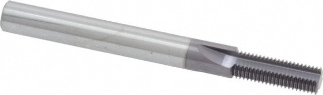 Scientific Cutting Tools TM8-.75MM TIN/C Straight Flute Thread Mill: Internal, 3 Flutes, 1/4" Shank Dia, Solid Carbide