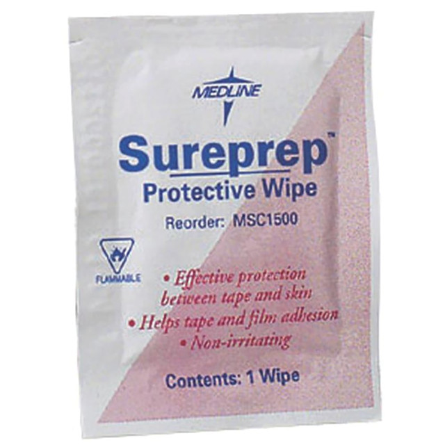 MEDLINE INDUSTRIES, INC. MSC1500 Medline Sureprep Skin Protectant Wipes, 50 Packets Per Box, Case Of 20 Boxes