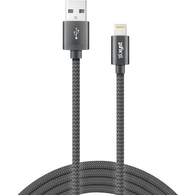 BOWER XYS-L10204B XYST Charge and Sync USB to Lightning Braided Cable, 10 Ft. (Black) - 10 ft Lightning/USB Data Transfer Cable for iPhone, iPod, iPad, Charger - First End: 1 x Lightning - Male - Second End: 1 x USB Type A - Male - MFI - Black BOWER XYS-L10204B XYST Charge and Sync USB to Lightning Braided Cable, 10 Ft. (Black) - 10 ft Lightning/USB Data Transfer Cable for iPhone, iPod, iPad, Charger - First End: 1 x Lightning - Male - Second End: 1 x USB Type A - Male - MFI - Black