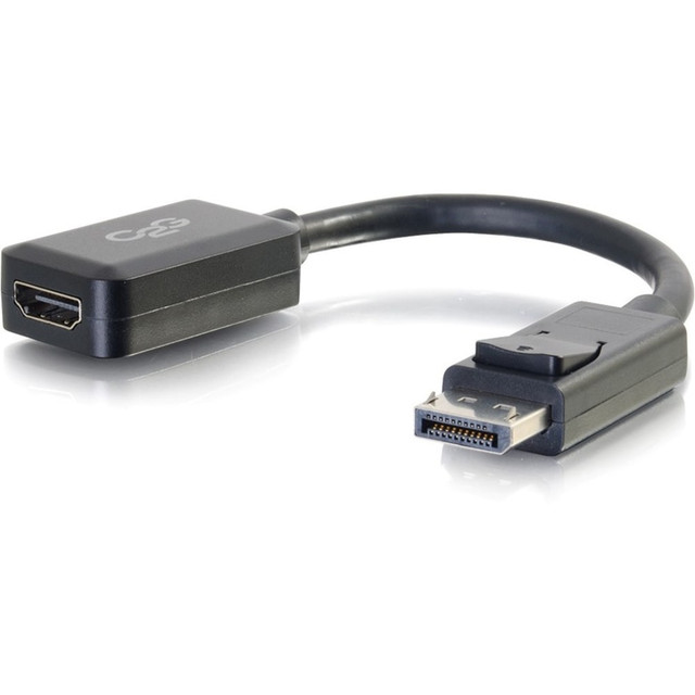 LASTAR INC. 54322 C2G 8in DisplayPort to HDMI Adapter Converter - DisplayPort Male to HDMI Female - Black - DisplayPort/HDMI for Audio/Video Device - 8in - 1 x DisplayPort Male Digital Audio/Video - 1 x HDMI Female Digital Audio/Video - Nickel Plated LASTAR INC. 54322 C2G 8in DisplayPort to HDMI Adapter Converter - DisplayPort Male to HDMI Female - Black - DisplayPort/HDMI for Audio/Video Device - 8in - 1 x DisplayPort Male Digital Audio/Video - 1 x HDMI Female Digital Audio/Video - Nickel Plated