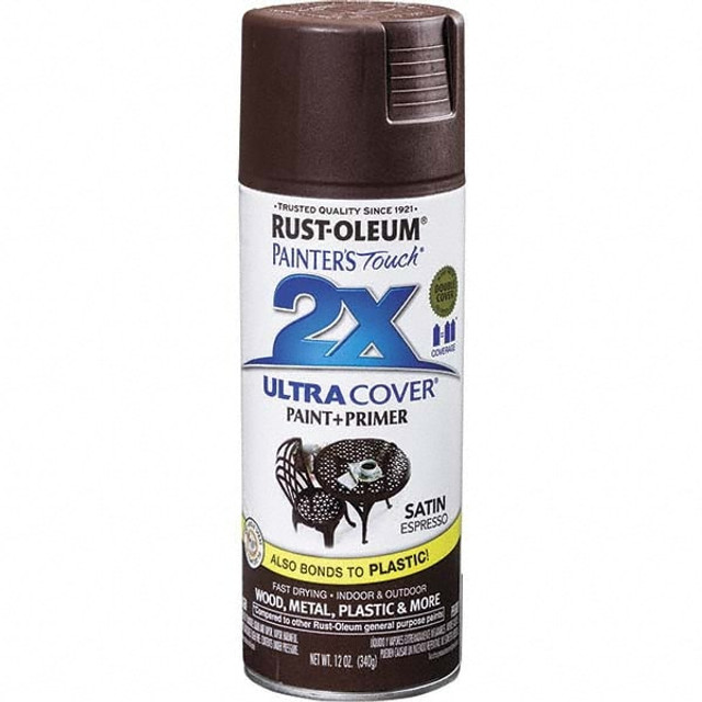 Rust-Oleum 334066 Enamel Spray Paint: Espresso, Satin, 12 oz