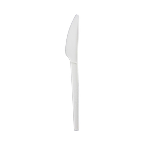 ASEAN CORPORATION CPLA-01K Stalk Market Compostable Cutlery Knives, Pearlescent White, Pack of 1000