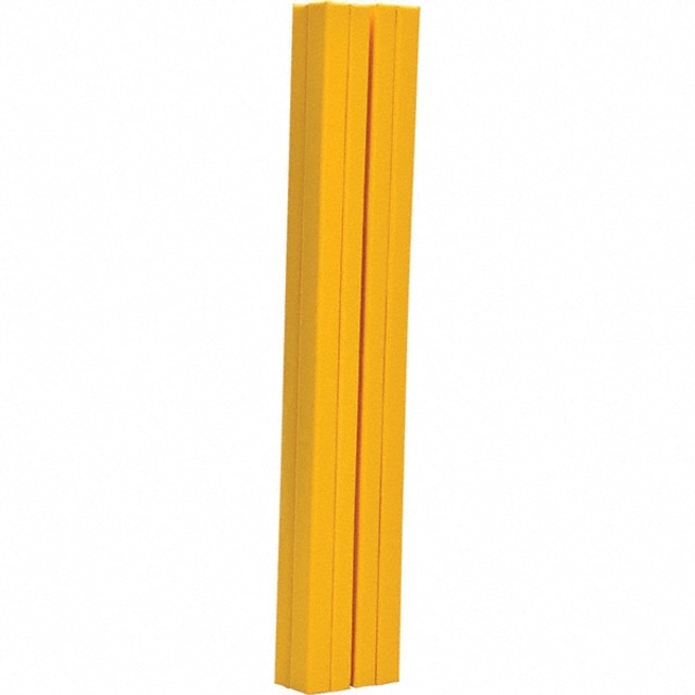 Vestil V-PAD-I-64-Y Column Protector: Nylon-Reinforced Vinyl, 4" Wide, 6" High