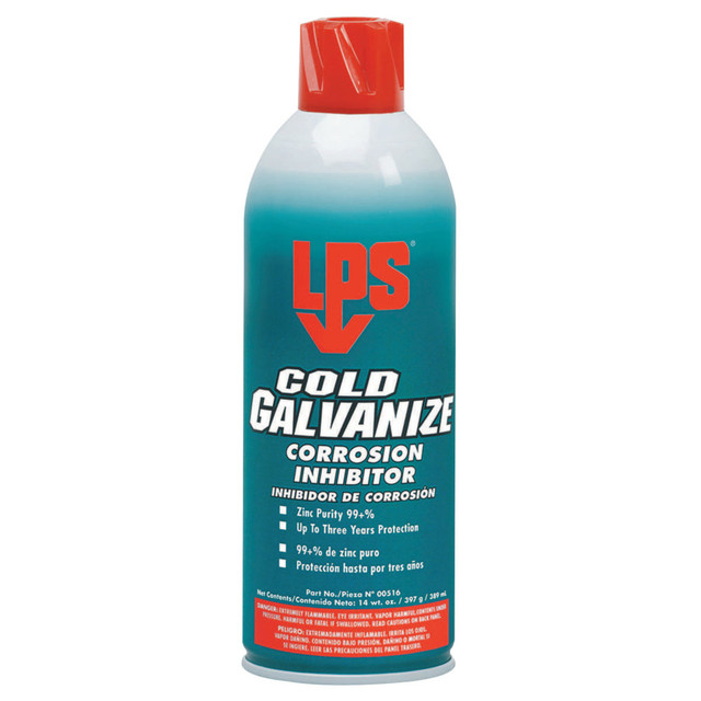 LPS LABORATORIES, INC. 00516 Cold Galvanize Corrosion Inhibitor, 14 oz Aerosol Can