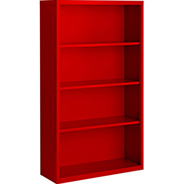Steel Cabinets USA BCA-365213-R Bookcases; Overall Height: 52 ; Overall Width: 36 ; Overall Depth: 13 ; Material: Steel ; Color: Signal Red ; Shelf Weight Capacity: 160