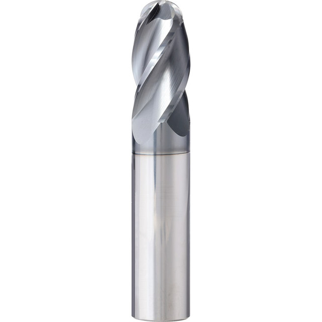 Supermill SAPB375XLA Ball End Mill: 0.375" Dia, 1.75" LOC, 4 Flute, Solid Carbide