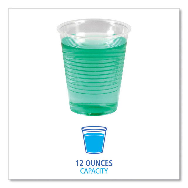 BOARDWALK TRANSCUP12PK Translucent Plastic Cold Cups, 12 oz, 50/Pack