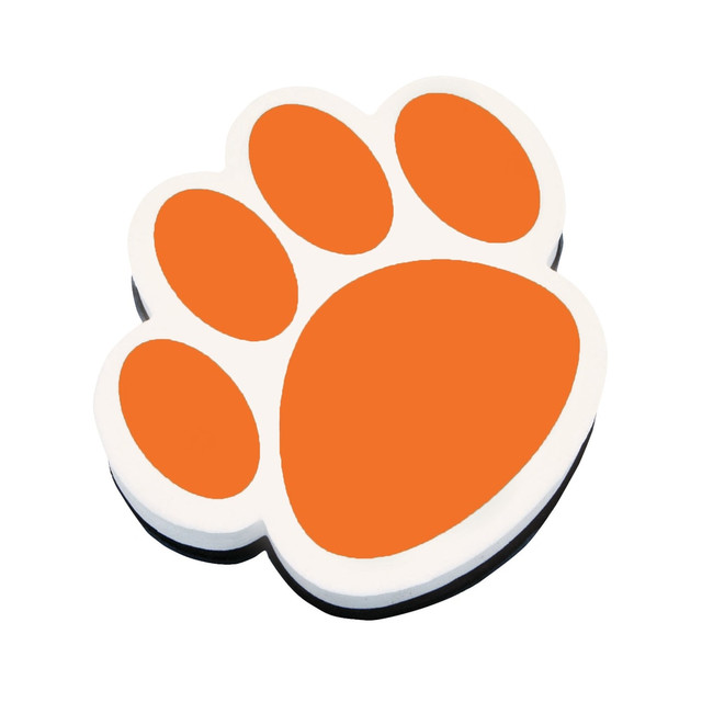 Ashley ASH10006-6 Productions Magnetic Whiteboard Erasers, 3 3/4in, Orange Paw, Pack Of 6 Ashley ASH10006-6 Productions Magnetic Whiteboard Erasers, 3 3/4in, Orange Paw, Pack Of 6