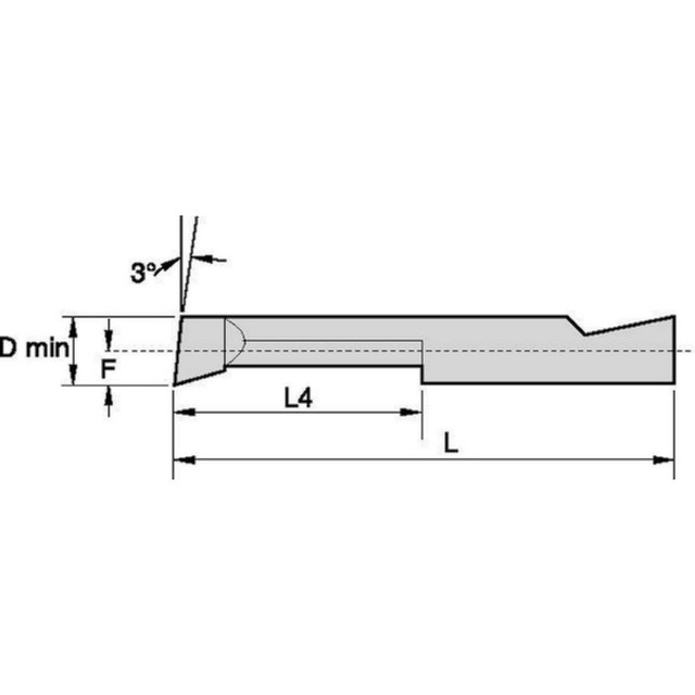 Widia 2832747 1/4" Min Bore Diam, 1" Max Bore Depth, 5/16 Shank Diam, Boring Bar