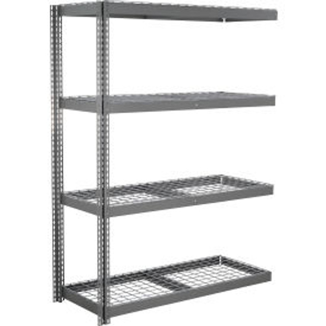 Global Industrial 4 Shelf Extra Heavy Duty Boltless Shelving Add On 72""W x 48""D x 96""H Wire Deck p/n B3164540