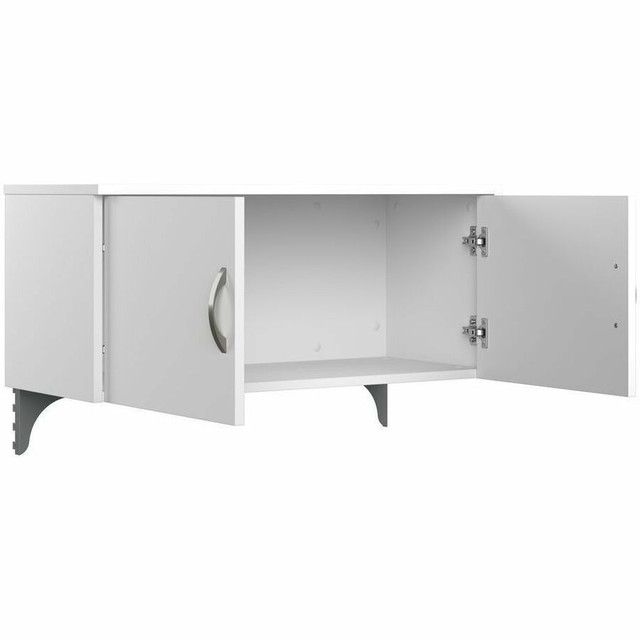 Bush Industries, Inc Bush Business Furniture EOD660SWH-03K Bush Business Furniture Easy Office 60W 4 Person Cubicle Desk with File Cabinets and 45H Panels