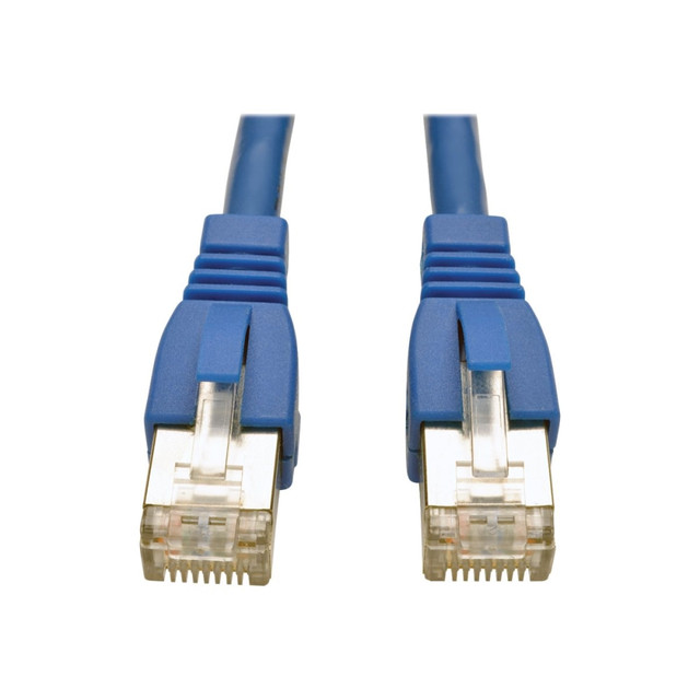 TRIPP LITE N262-003-BL Eaton Tripp Lite Series Cat6a 10G Snagless Shielded STP Ethernet Cable (RJ45 M/M), PoE, Blue, 3 ft. (0.91 m) - Patch cable - RJ-45 (M) to RJ-45 (M) - 3 ft - STP - CAT 6a - snagless, stranded - blue