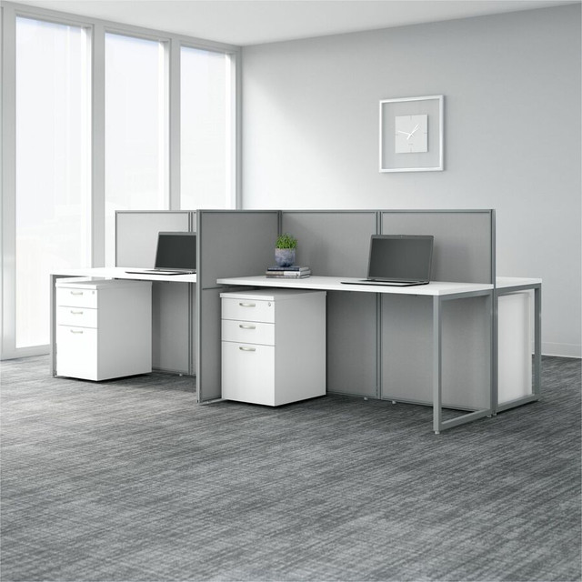 Bush Industries, Inc Bush Business Furniture EOD260WH-03K Bush Business Furniture Easy Office 60W Cubicle Desk Workstation with 45H Closed Panels