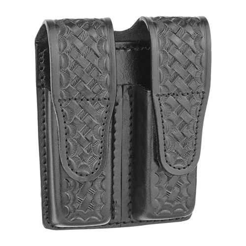 Dutyman 8521SV Basketweave Leather Double Magazine Holder for 9MM