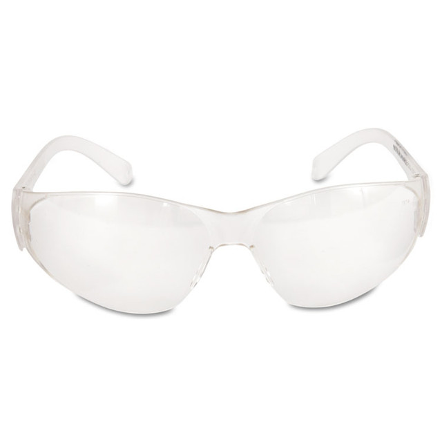 MCR SAFETY CL010BX Checklite Safety Glasses, Clear Frame, Clear Lens