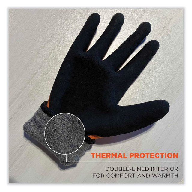 TENACIOUS HOLDINGS, INC. ergodyne® 17996 ProFlex 7551-CASE ANSI A5 Coated Waterproof CR Gloves, EN388: 4X43E, 11" Long, XX-Large, Orange, 144 Pairs/Carton