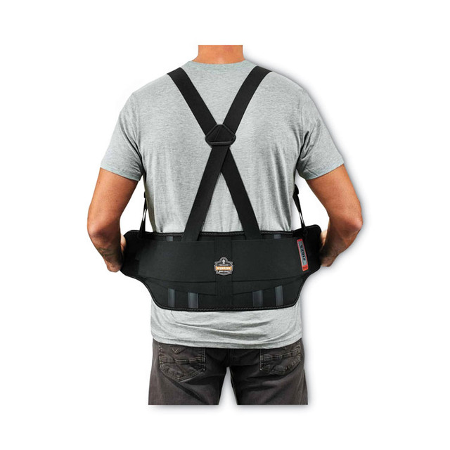 TENACIOUS HOLDINGS, INC. ergodyne® 11117 ProFlex 1625 Elastic Back Support Brace, 3X-Large, 46" to 52" Waist, Black