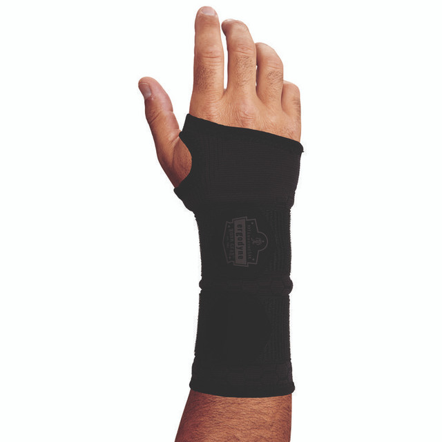 TENACIOUS HOLDINGS, INC. ergodyne® 16618 ProFlex 685 Wrist Support Sleeve with Double Strap, Large, Fits Left Hand/Right Hand, Black