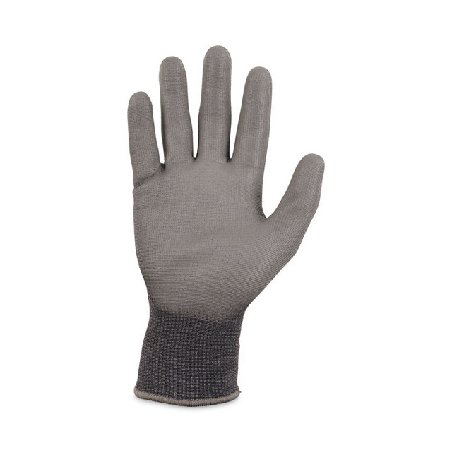 TENACIOUS HOLDINGS, INC. ergodyne® 10484 ProFlex 7044 ANSI A4 PU Coated CR Gloves, EN388: 4X42D, 9" Long, Large, Gray, 12 Pairs