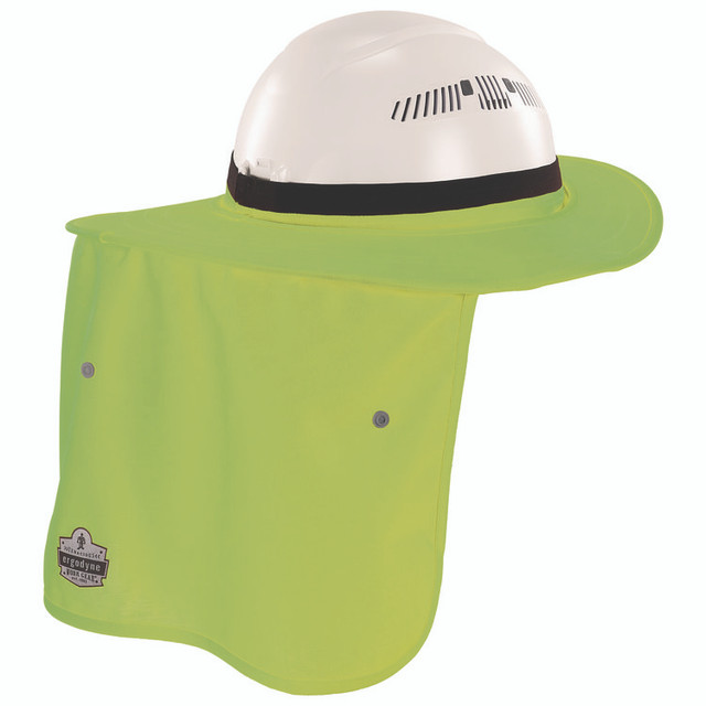 TENACIOUS HOLDINGS, INC. ergodyne® 12721 Chill-Its 6661 Universal Hard Hat Brim with Neck Shade, Lime