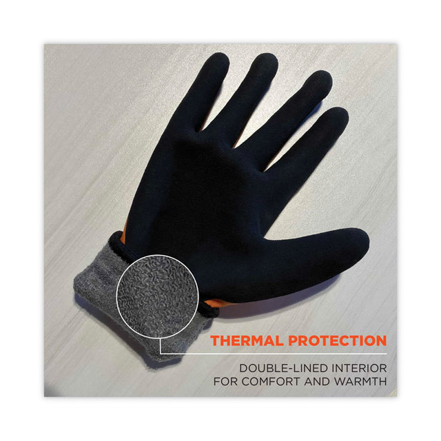 TENACIOUS HOLDINGS, INC. ergodyne® 17674 ProFlex 7551 ANSI A5 Coated Waterproof CR Gloves, EN388: 4X43E, 10.5" Long, Large, Orange, Pair