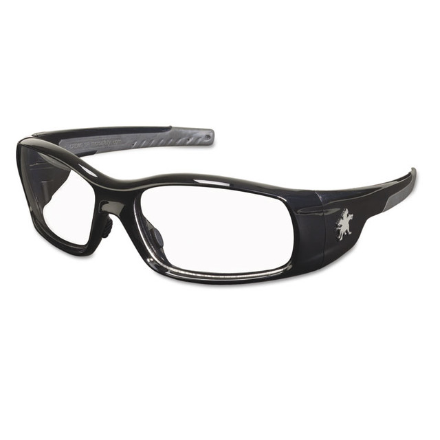 MCR SAFETY SR110 Swagger Safety Glasses, Black Frame, Clear Lens