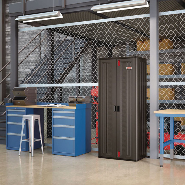SUNCAST CORPORATION Commercial® BMCCPD7204 Tall Storage Cabinet, Five Shelves: One Fixed, Four Adjustable, 30" x 20.25" x 72", Gray