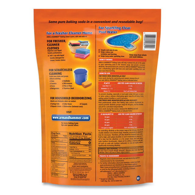 CHURCH & DWIGHT CO., INC Arm Hammer™ 3320000341EA Baking Soda, 10.8 lb Resealable Bag