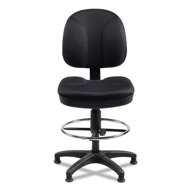 NATIONAL PUBLIC SEATING NPS® CTS Comfort Task Stool, Supports Up to 300 lb, 24.5" to 34.5" Seat Height, Black Seat, Black Back, Black Base