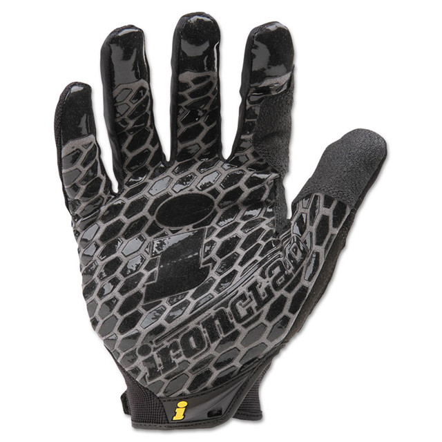 IRONCLAD PERFORMANCE WEAR BHG-03-M Box Handler Gloves, EN388: 3131, 9" Long, Medium, Black, Pair